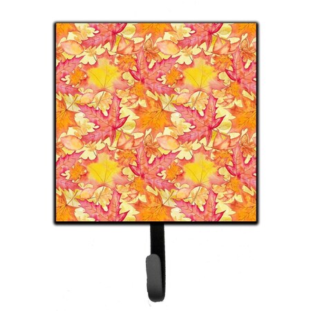 Carolines Treasures Fall Leaves Watercolor Red Leash or Key Holder, 4.25 x 1 x 7 in. BB7498SH4